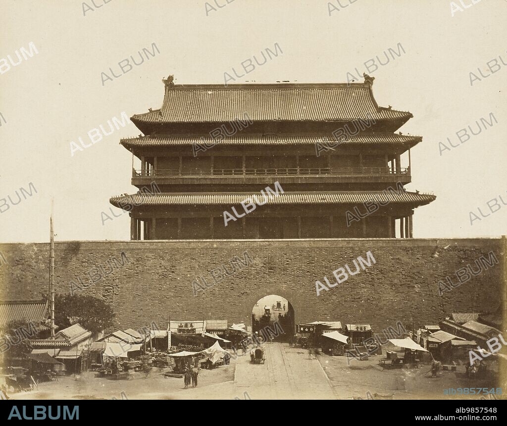 FELICE BEATO. Imperial Building behind High Wall, 1860.