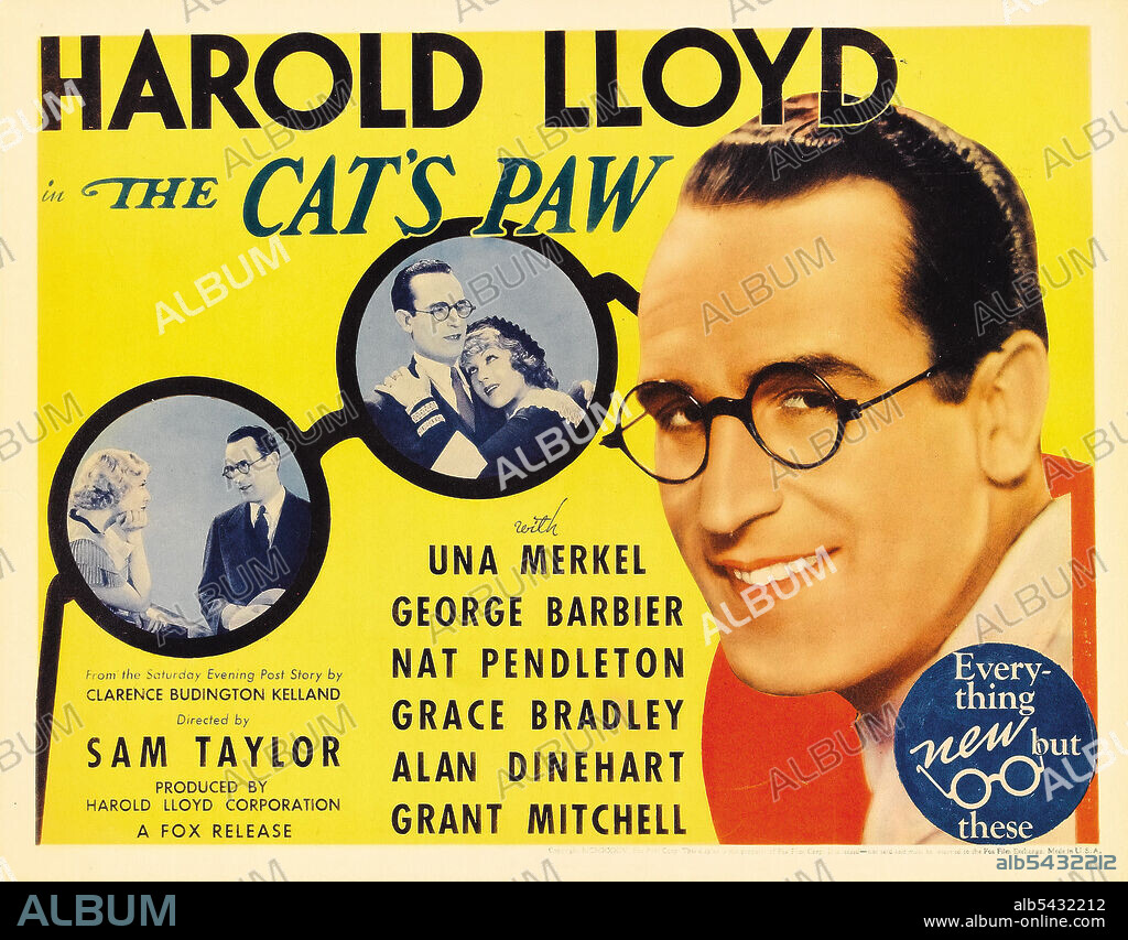 HAROLD LLOYD in THE CAT'S-PAW, 1934, directed by SAM TAYLOR. Copyright FOX FILMS.