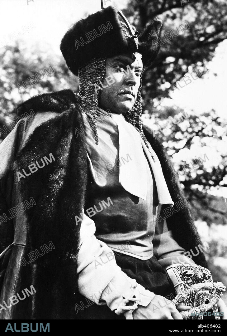 ORSON WELLES en LA ROSA NEGRA, 1950 (THE BLACK ROSE), dirigida por HENRY HATHAWAY. Copyright 20TH CENTURY FOX.