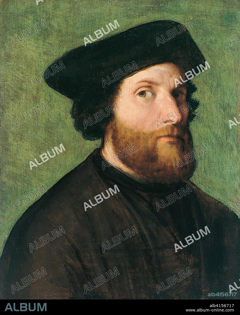 Lorenzo Lotto (Venecia, hacia 1480-Loreto, 1556). Autorretrato. Óleo sobre tabla. 43 x 35 cm.