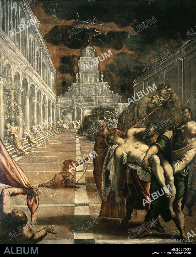 Tintoretto / 'El robo del cuerpo de San Marcos', 1562-1566, Óleo sobre lienzo, 398 x 315 cm.