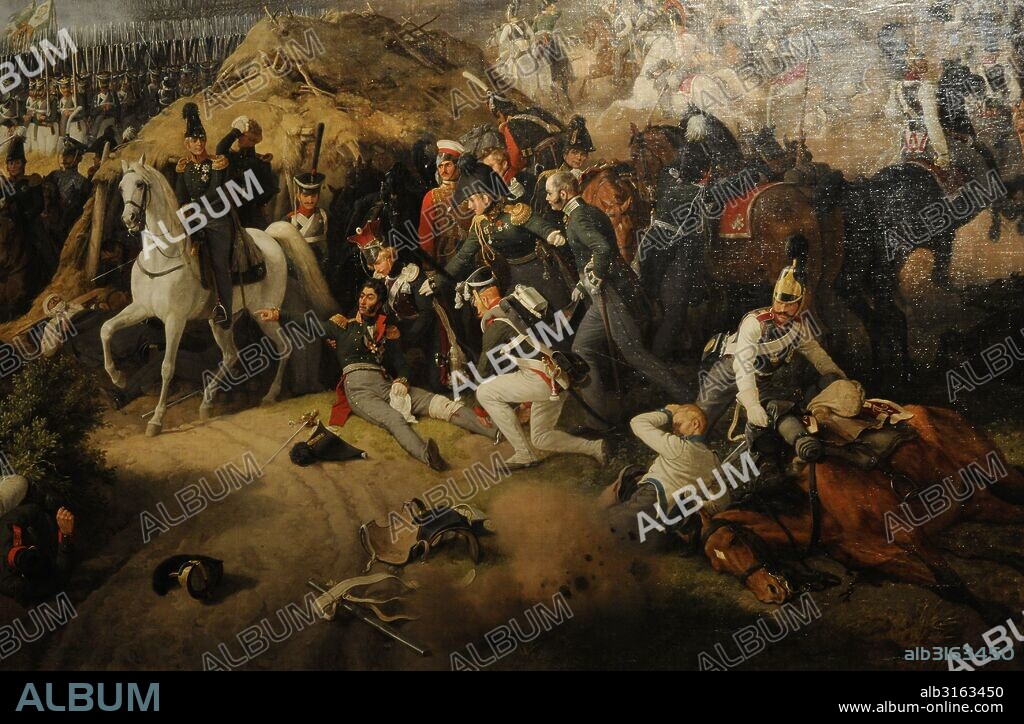 Guerras Napoleónicas. Batalla de Borodino. Librada en territorio ruso el 7 de septiembre de 1812 entre tropas francesas y rusas. Oleo de Peter von Hess (1792-1871). Detalle. Museo del Hermitage (The State Hermitage Museum). San Petersburgo. Rusia.
