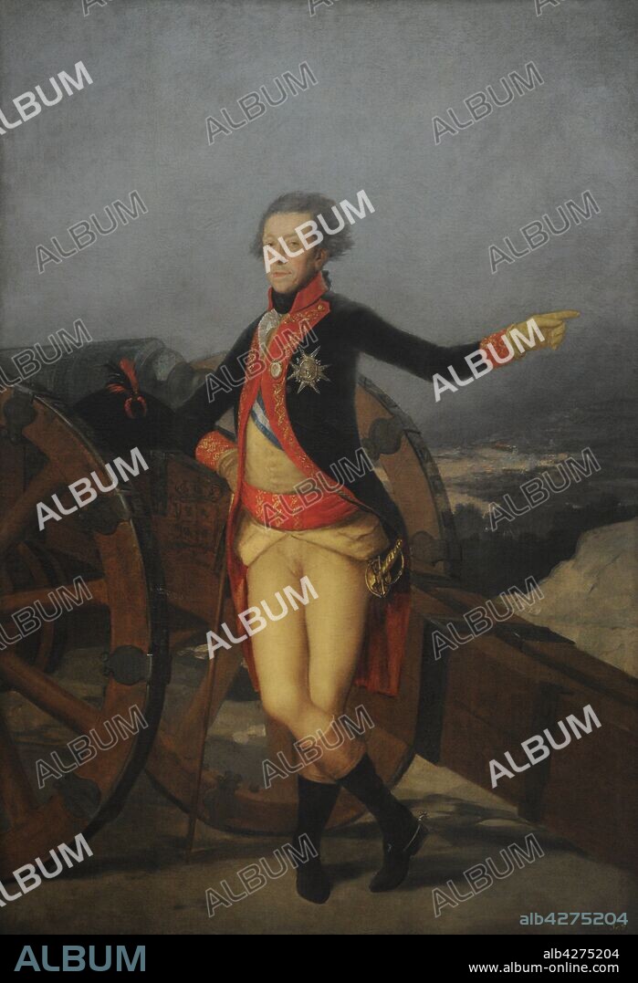 Antonio Ricardos (1727-1794). Militar español. Retrato del General Ricardos, 1794, por Francisco de Goya y Lucientes (1746-1828). Óleo sobre lienzo, 225 x 150 cm. Real Academia de Bellas Artes de San Fernando. Madrid. España.