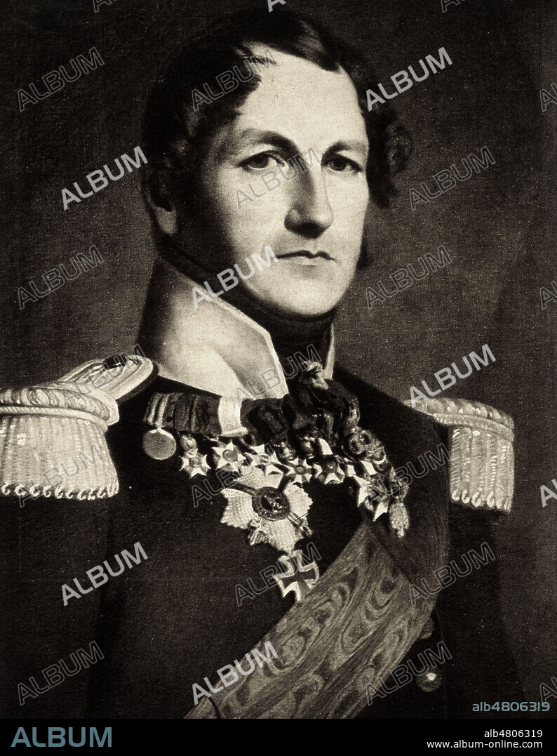 Portrait de LEOPOLD IER (1831-1865), roi des Belges. Credit : Collection NB/KHARBINE-TAPABOR.