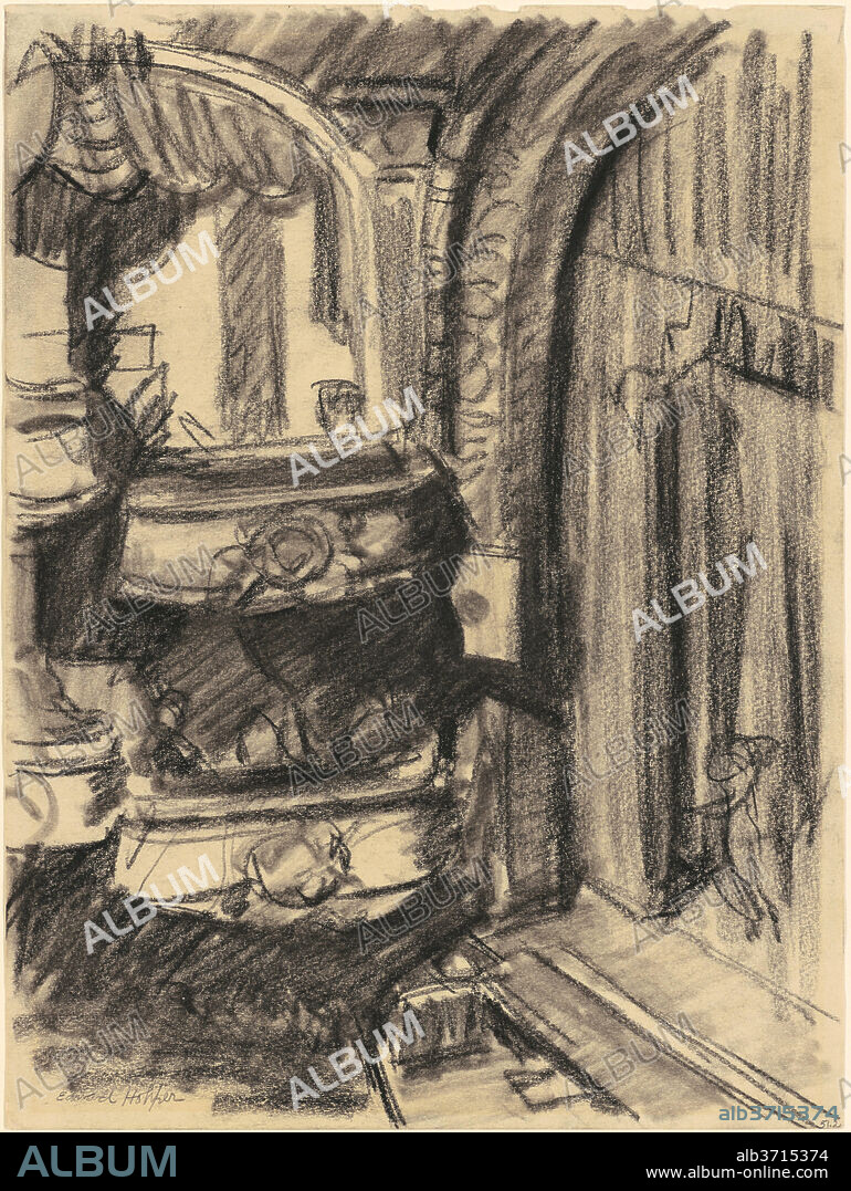 EDWARD HOPPER. Burlesque Theatre, Times Square. Dated: early 1940s. Dimensions: sheet: 30.16 × 22.54 cm (11 7/8 × 8 7/8 in.). Medium: charcoal on wove paper.