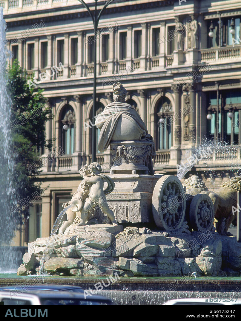 FRANCISCO GUTIERREZ ARRIBAS Y ROBERTO MICHEL. FUENTE DE CIBELES REALIZADA ENTRE 1777 Y 1782 SITUADA EN LA PLAZA QUE LLEVA SU NOMBRE DESDE 1895.