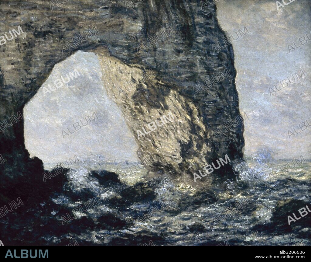 Claude Monet (1840-1926). French painter. Impressionism. La Manneporte (Etretat), 1883. Oil on canvas. Normandy Coast. Metropolitan Museum of Art. New York. United States.