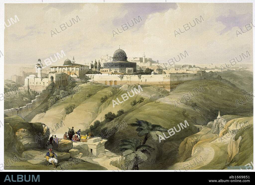 Jerusalem, the Church of Purification (from "The Holy Land: Syria, Idumea, Arabia.....) 1839 David Roberts (1796-1864 Scottish) Illustration Newberry Library, Chicago, Illinois, USA.
