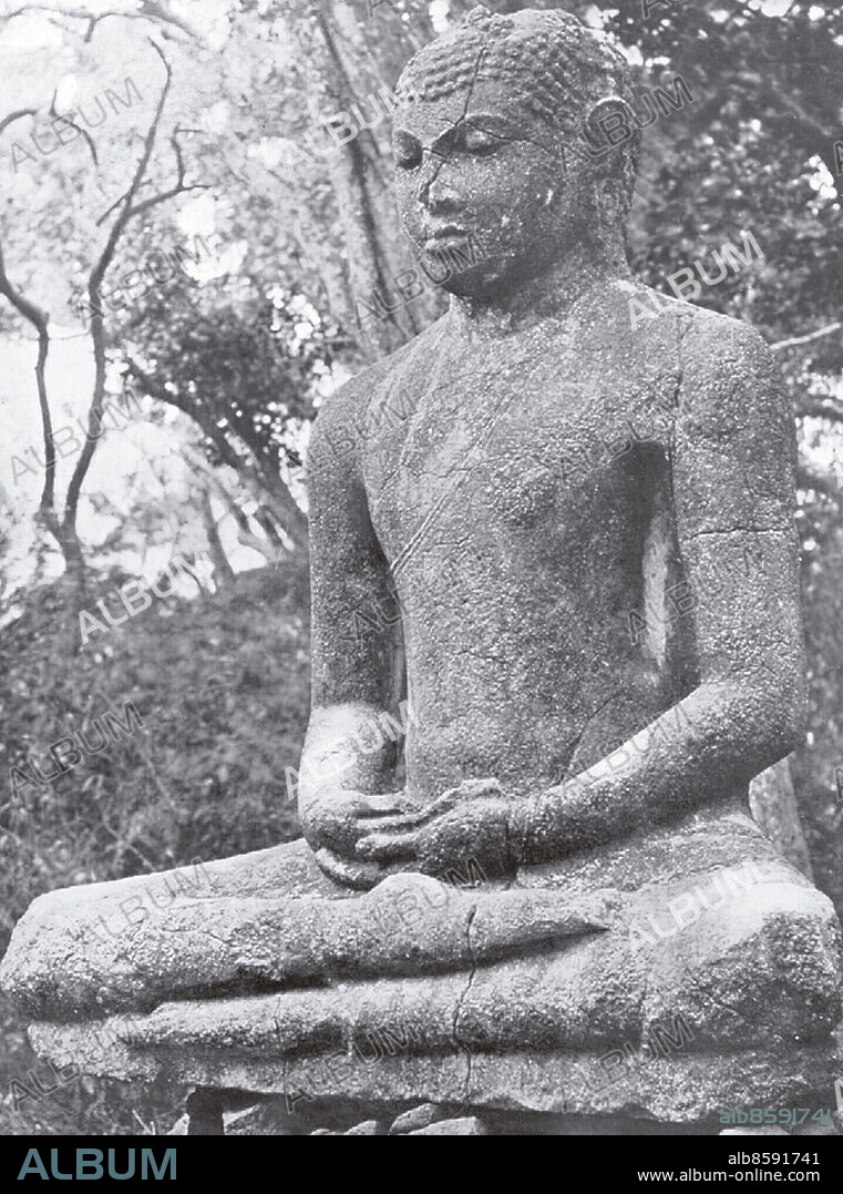 Manipulated reproduction of William Louis Henry
Skeen?s c. 1890 photograph of a Buddha from Anuradhapura, c. 1915.
Plate II from Ananda K. Coomaraswamy, ?Buddhist Primitives (Conclusion)?,
The Burlington Magazine for Connoisseurs, 28: 156, March
1916.