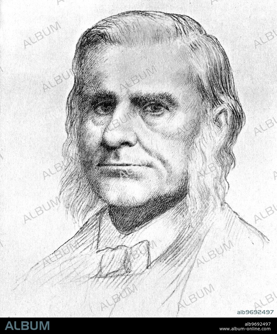 Thomas Henry Huxley , ( 1825 - 1895 ) . Pencil drawing by A Legros . He was an English biologist and anatomist . He was in favour of Darwin ' s theory of evolution and a pioneer for public scientific education . He was a great man of letters .
