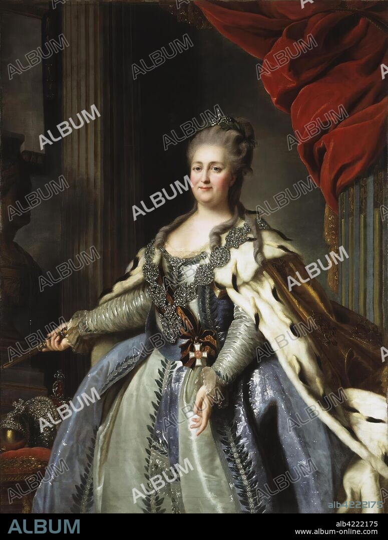 FYODOR ROKOTOV (? ). 'Portrait of Catherine II'. Russia, 1780s. Dimensions: 160x121 cm.
