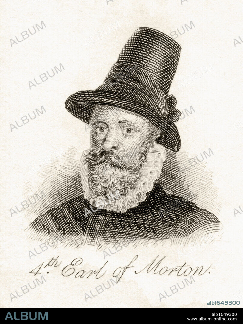 James Douglas 4th Earl of Morton c 1516 1581 Scottish lord who played leading role in overthrow of Mary Queen of Scots From the book Crabbs Historical Dictionary published 1825.
