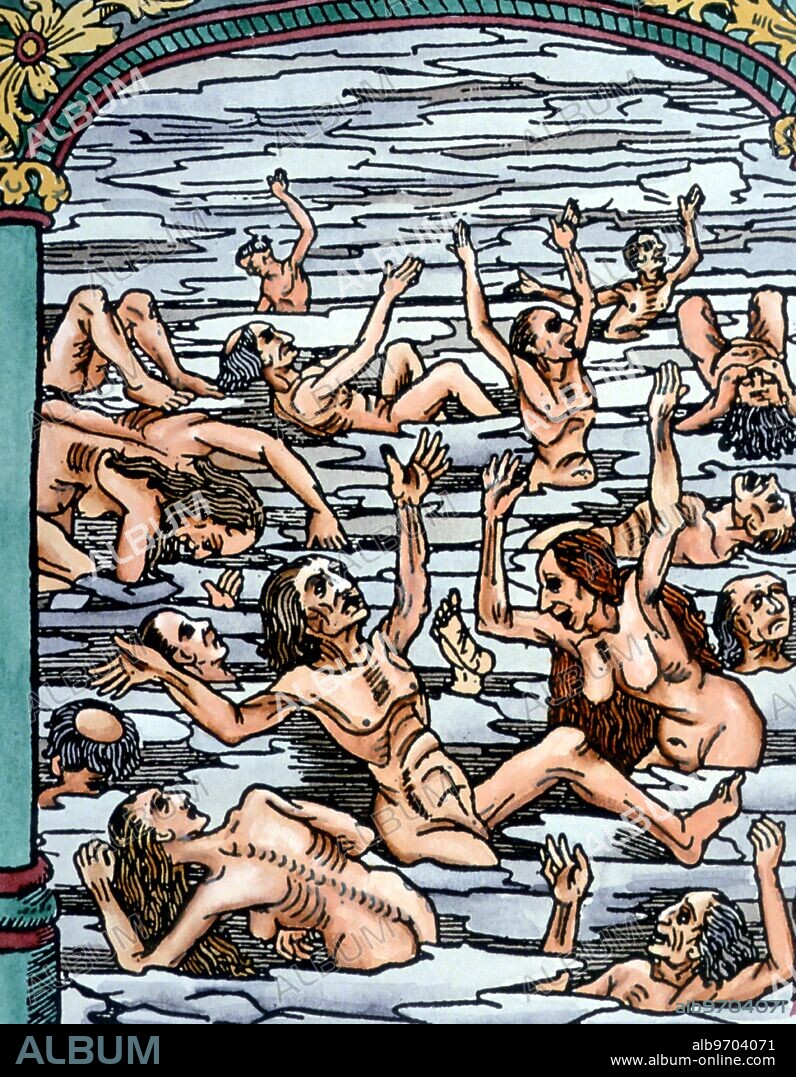 Souls tortured in hell by demons. From the 15th century Le Grant Kalendrier & Compost des Bergiers, avecq leur Astrologie, printed by Nicolas le Rouge of Troyes.- ©TopFoto/CW.