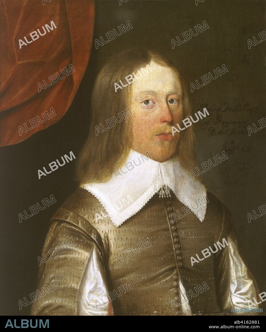 Robert Davies of Gwysaney (1616-1666), 1643. High Sheriff of Flintshire, and a Royalist during the Civil War.