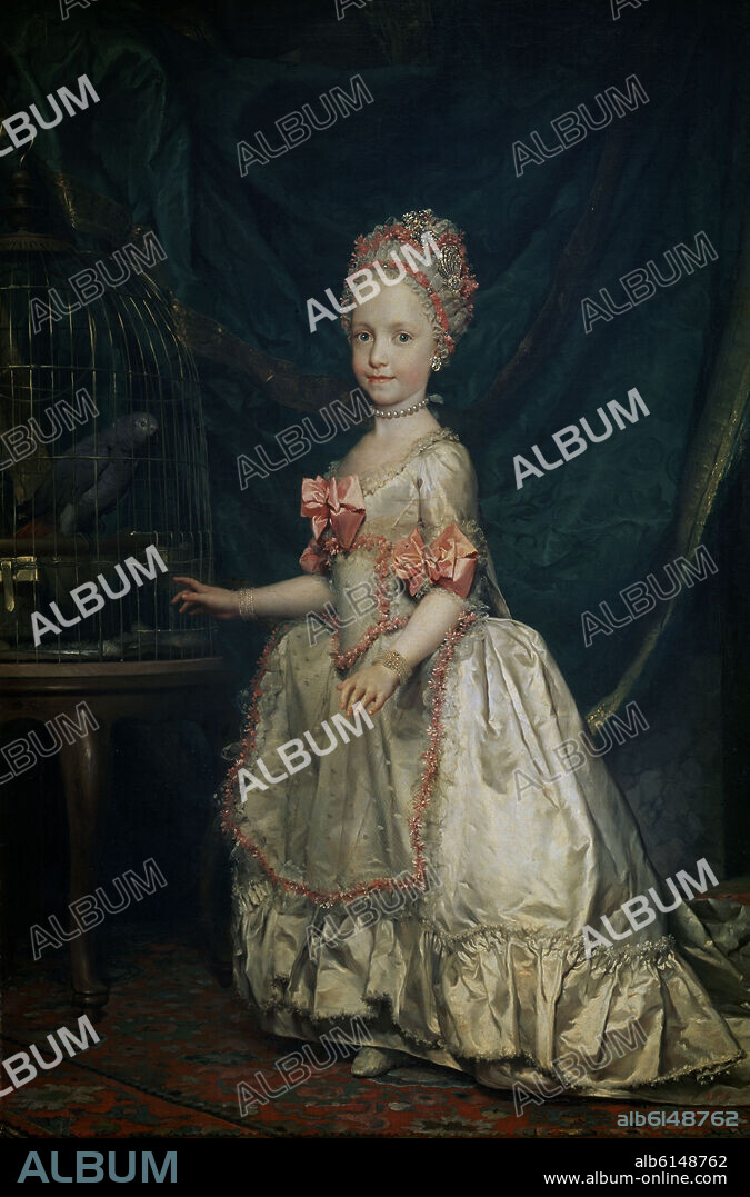 ANTON RAPHAEL MENGS. 'Maria Theresa of Austria', 1771, German School, Oil on canvas, 144 cm x 105 cm, P02193.