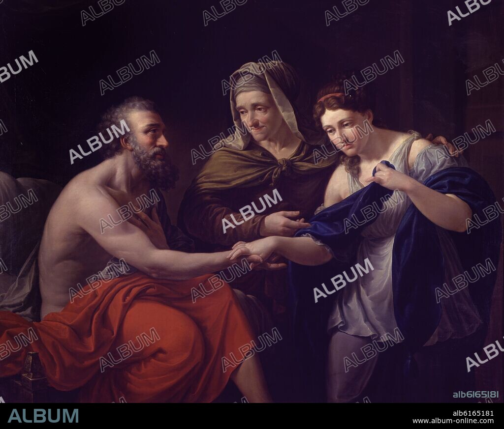 VICENÇ RODÉS. SARA PRESENTANDO A ABRAHAM A LA JOVEN AGAR - SIGLO XIX - NEOCLASICISMO ESPAÑOL.