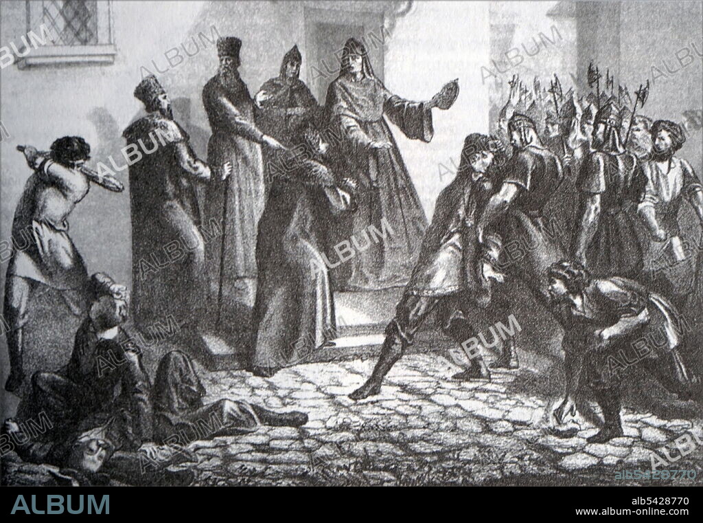 Death of False Dmitry the First. False Dmitry I reigned as the Tsar of Russia from 10 June 1605 until his death on 17 May 1606. the first, and most successful, of three 'pretenders' who claimed during the Time of Troubles to be the youngest son of Ivan the Terrible, tsarevich Dmitry Ivanovich, who had supposedly escaped the 1591 assassination attempt when he was 8 years old.
