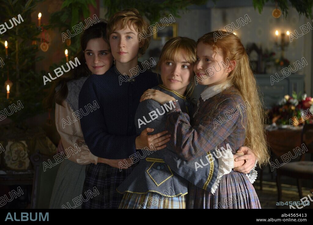 ELIZA SCANLEN, EMMA WATSON, FLORENCE PUGH und SAOIRSE RONAN in LITTLE WOMEN, 2019, unter der Regie von GRETA GERWIG. Copyright COLUMBIA PICTURES.