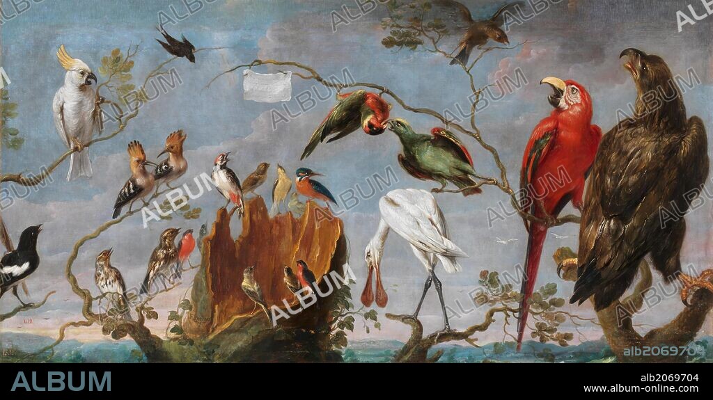 Frans Snyders / 'Concert of the Birds', 17th century, Flemish School, Oil on canvas, 79 cm x 151 cm, P01761.