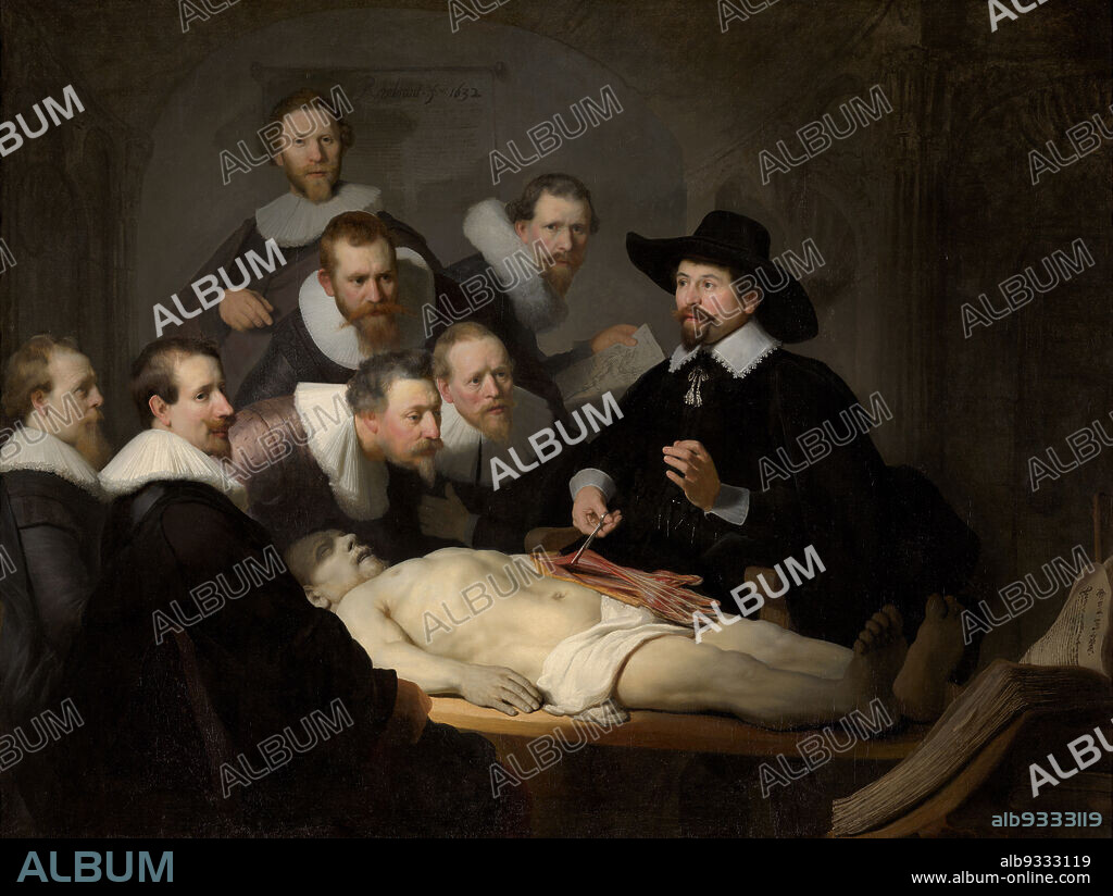 The Anatomy Lesson of Dr Nicolaes Tulp, Rembrandt van Rijn, 1632.