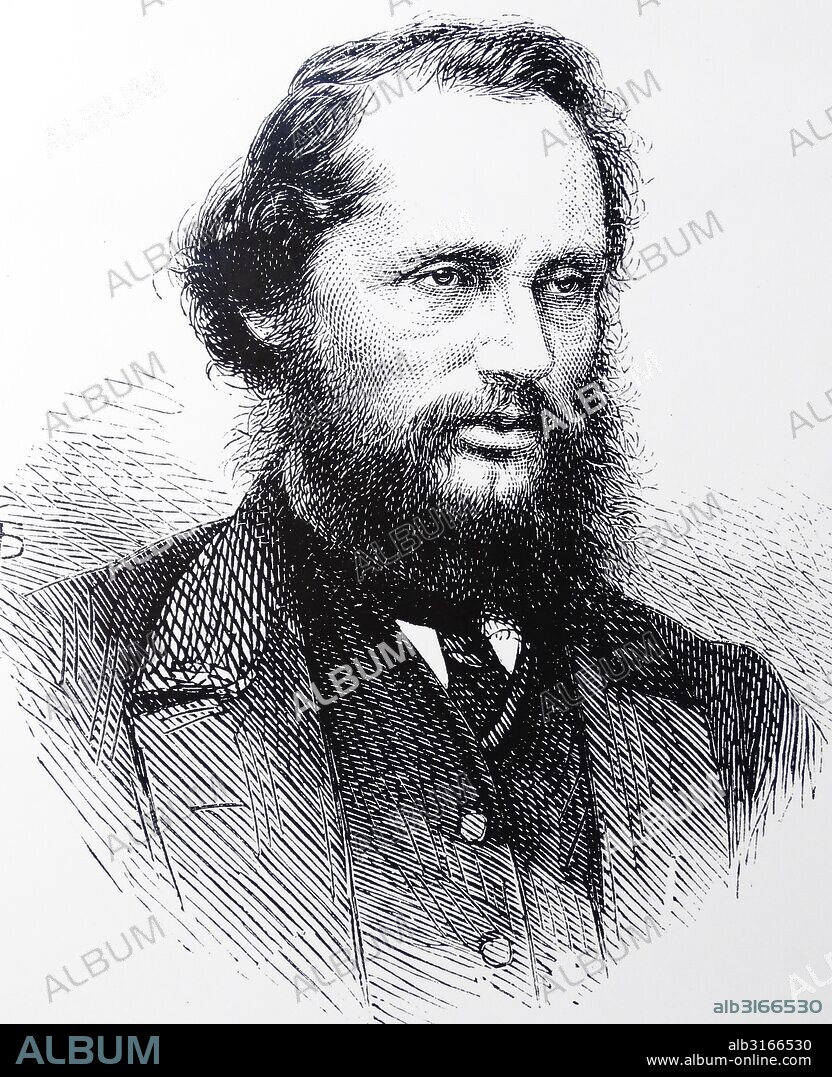 William Thomson, later Lord KELVIN (1824-1907) in 1866 when he was knighted for his part in the laying of the Atlantic telegraph cable.