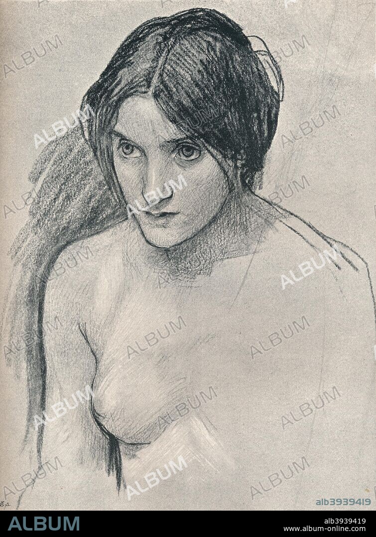 'Study for the painting Hylas and the Nymphs', c1896. From The Studio Volume 10 [London Offices of the Studio, London, 1897].