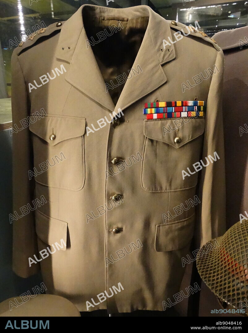 army uniform worn by Sir Winston Churchill, british Prime Minister during World war two. 1942.