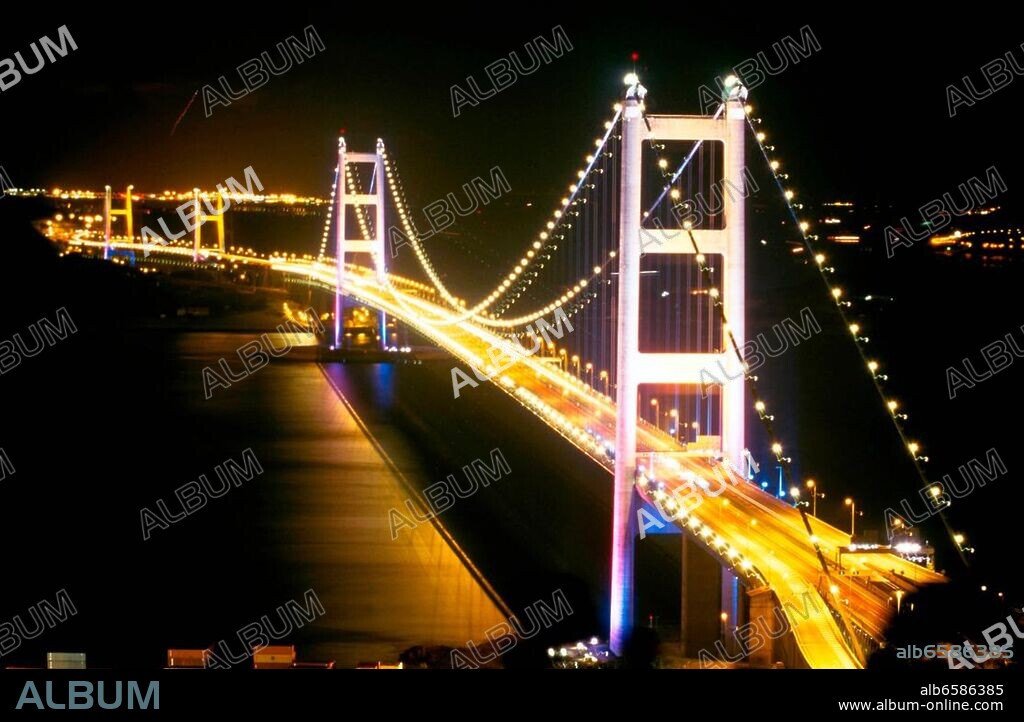 Hong Kong Tsing Ma Bridge.