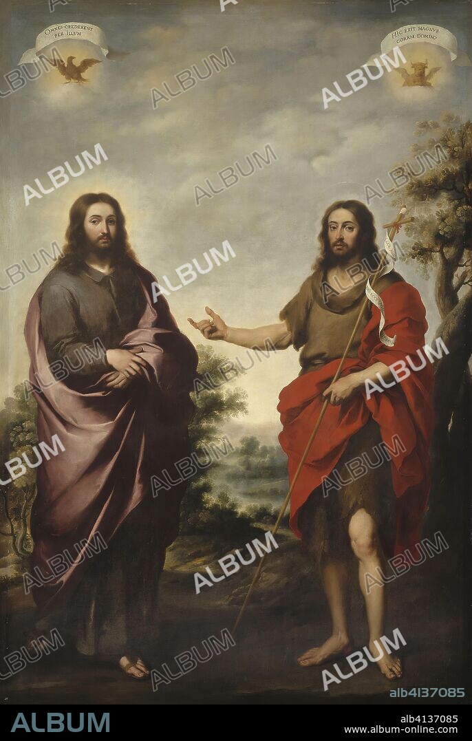 BARTOLOME ESTEBAN MURILLO. Saint John the Baptist Pointing to Christ. Bartolomé Estéban Murillo; Spanish, 1617-1682. Date: 1650-1660. Dimensions: 106 3/8 × 72 5/8 in. (270.2 × 184.5 cm). Oil on canvas. Origin: Spain.