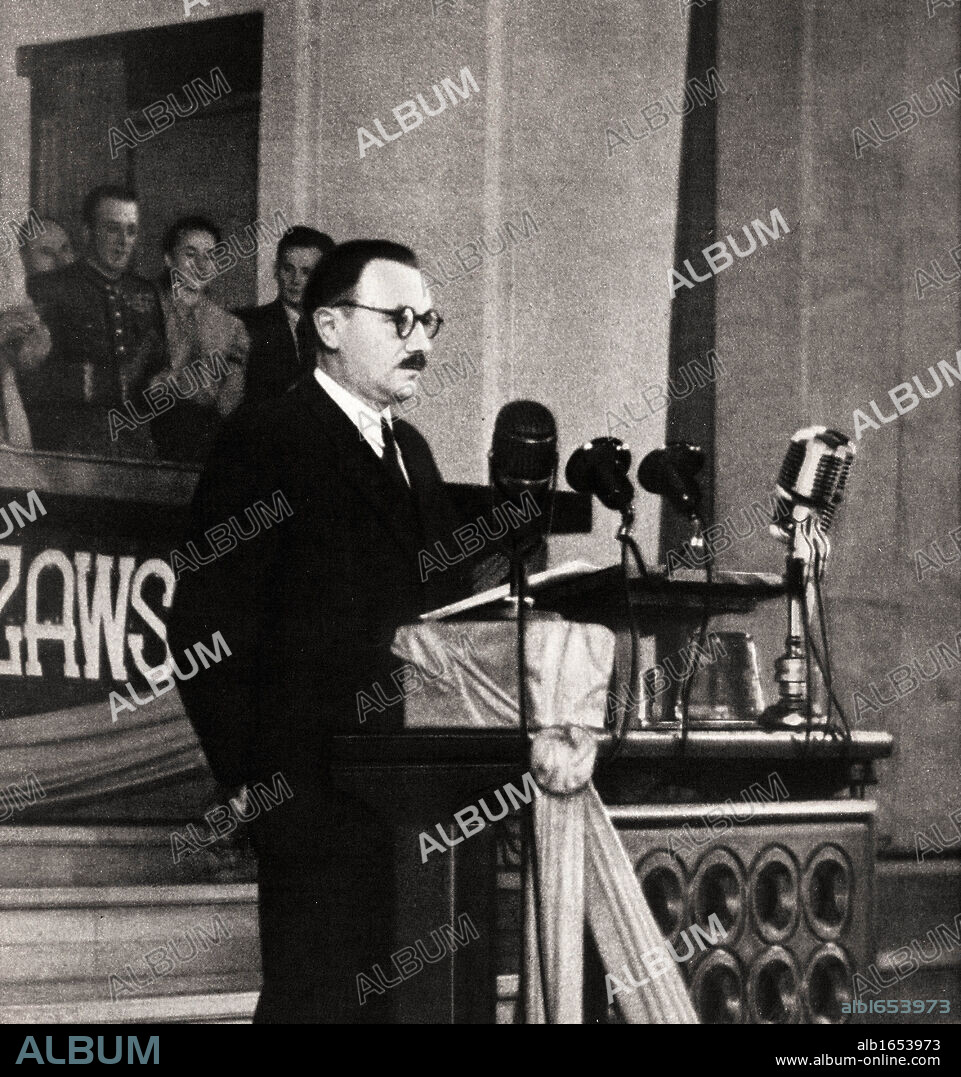 Boleslaw Bierut 1892 - 1956. Polish Communist leader. President of Poland 1947 - 1952.