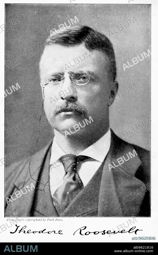 Theodore 'Teddy' Roosevelt, American President, 1901-1909. Roosevelt (1858-1919) became a war hero when he led 'Roosevelt's Roughriders in a famous charge against Spanish positions at the Battle of San Juan Hill on Cuba during the Spanish-American War in 1898. Appointed Vice-President to William Mckinley in 1901, Roosevelt became the 26th President of the USA when McKinley was assassinated the same year, remaining in office until 1909.
