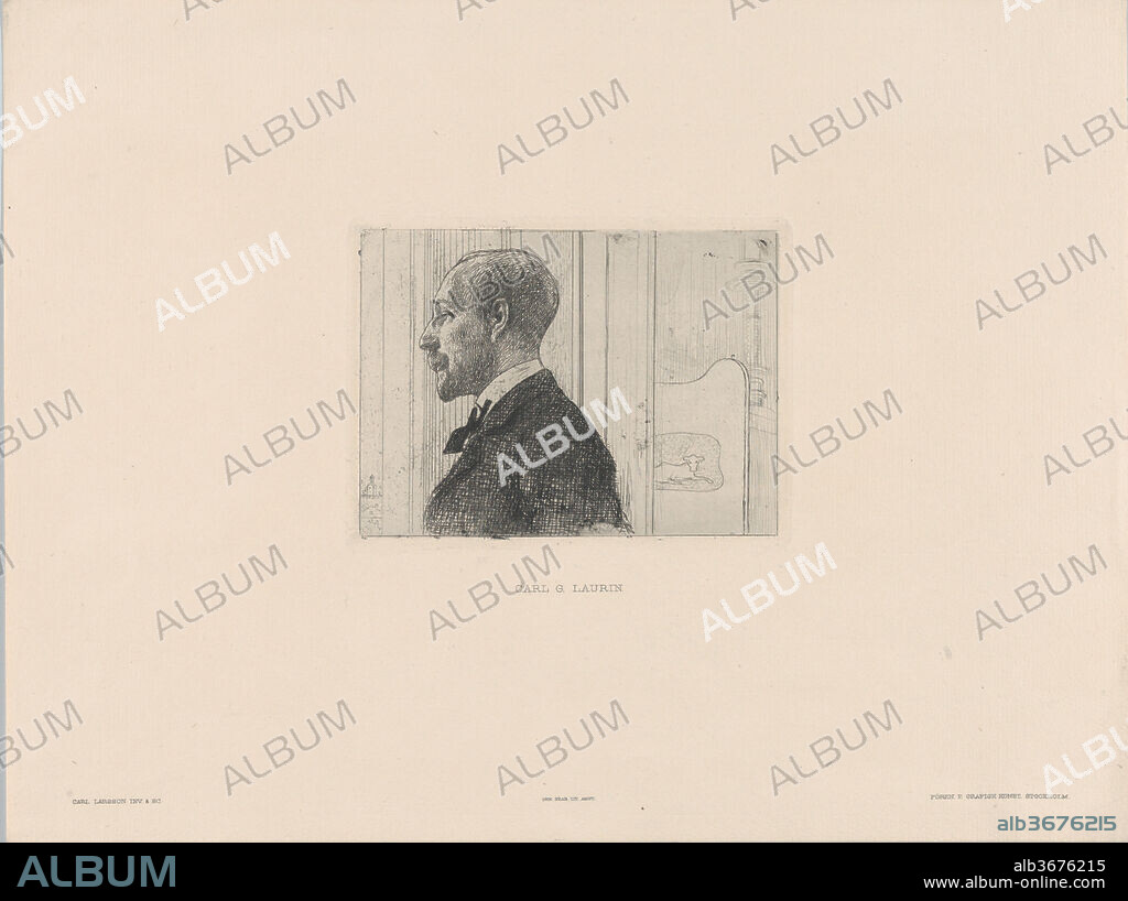 Carl Gustaf Laurin, from the portfolio of the Swedish Fine Art Print Society (Föreningen för Grafisk Konst). Artist: Carl Larsson (Swedish, Stockholm 1853-1919 Falun). Dimensions: Plate: 4 3/4 × 6 1/4 in. (12 × 15.8 cm)
Sheet: 11 13/16 × 15 3/4 in. (30 × 40 cm). Publisher: Föreningen för Grafisk Konst (Swedish). Series/Portfolio: The Swedish Fine Art Print Society portfolio (Föreningen för Grafisk Konst). Sitter: Carl Gustaf Laurin (Swedish, 1868-1940). Date: 1906.