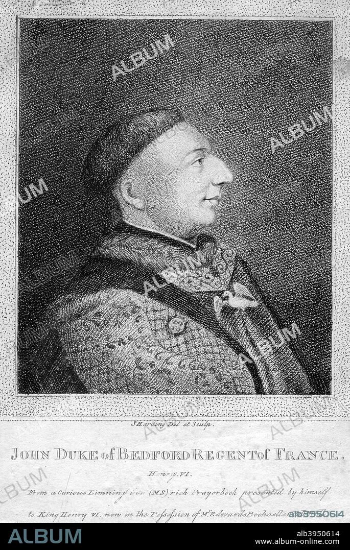 John of Lancaster, 1st Duke of Bedford. The third surviving son of Henry IV, John of Lancaster (1389-1435) governed England as regent for his nephew Henry VI from 1422 until 1437. He fought against the French and had Joan of Arc burned at the stake in 1431. He was an important commissioner of illuminated manuscripts, notably the Bedford Hours.