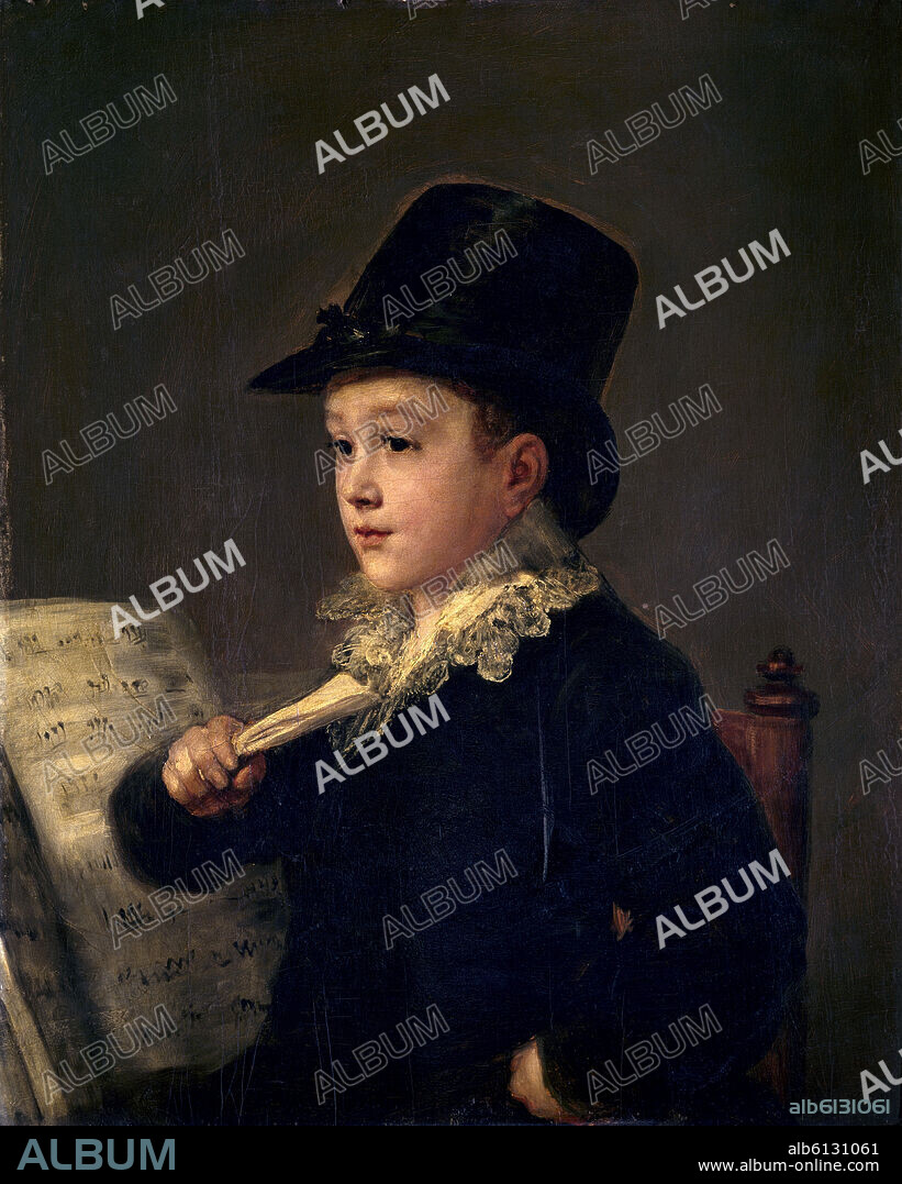 FRANCISCO GOYA Y LUCIENTES DE (1746-1828). 'Portrait of Mariano Goya', c. 1815, Oil on panel, 59 x 47cm.