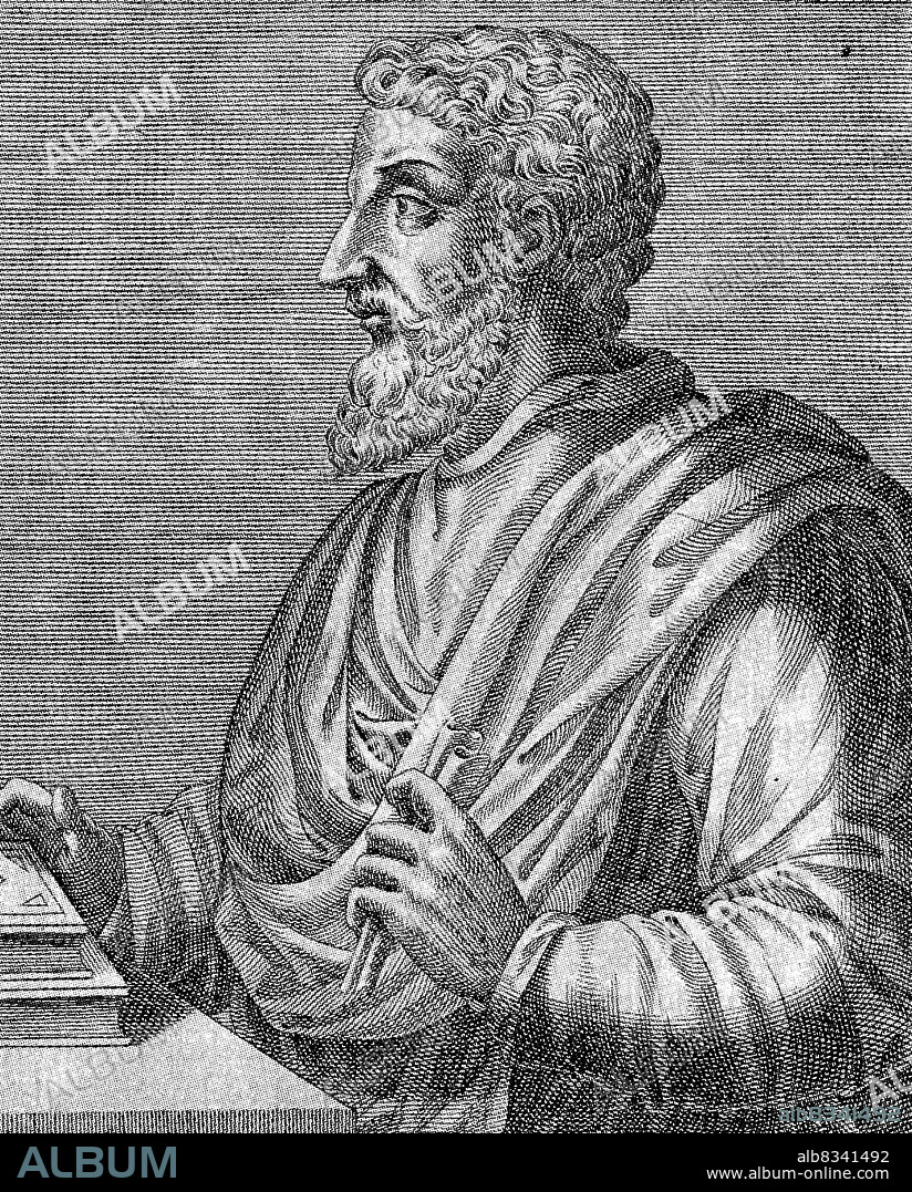 Marcus Terentius Varro, 116 v. Chr.- 27 v. Chr, war der bedeutendste rmische Polyhistor / Marcus Terentius Varro, 116 B.C.-27 B.C., was the most important Roman polyhistor, Historisch, historical, digital improved reproduction of an original artwork from the time / digital restaurierte Reproduktion einer Originalvorlage aus der damaligen Zeit, genaues Originaldatum nicht bekannt.