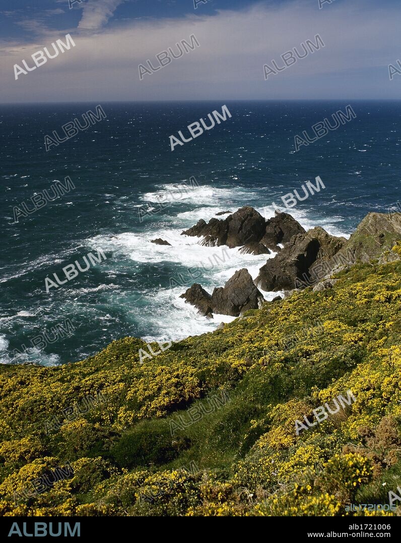 Spain, Galicia, La Coru–a province, Cedeira. Panoramic view from Punta Candelaria.