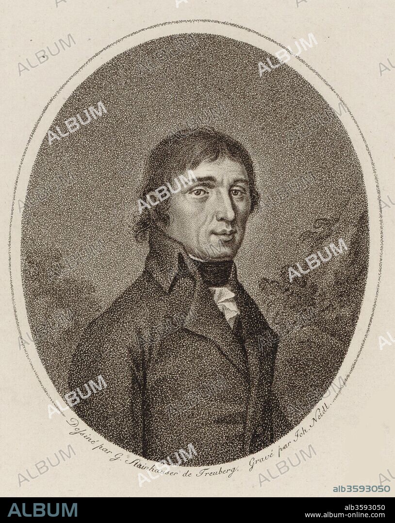 JOHANN NEIDL. Portrait of the composer and pianist Josef Gelinek (1758-1825).