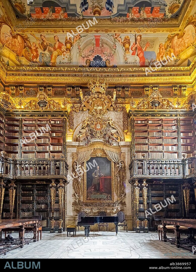 Biblioteca Joanina, historic university library, University of Coimbra, Coimbra, Centro Region, Portugal