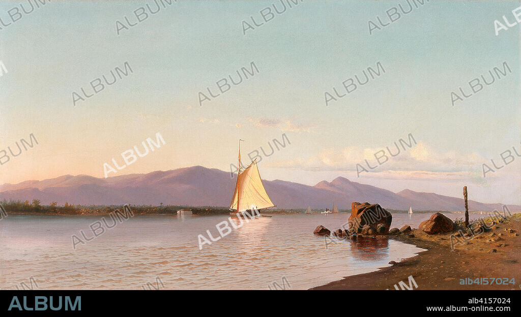 FRANCIS AUGUSTUS SILVA. Francis A. Silva (New York, 1835-1886). Kingston Point, Hudson River (ca. 1873). Oil on canvas. 51 x 91 cm.