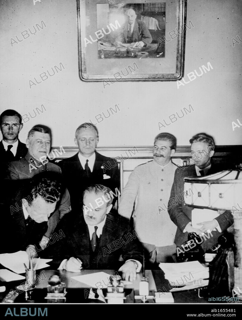 The Molotov-Ribbentrop Pact, named after the Soviet foreign minister Molotov and the German foreign minister von Ribbentrop, was an agreement known as the Treaty of Non-Aggression between Germany and the Soviet Union(, signed in Moscow 23 August 1939.