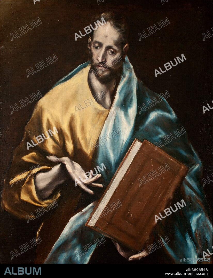 EL GRECO. El apóstol Santiago el Menor / Apostle St James the Less. Date/Period: Between ca. 1610 and ca. 1614. Painting. Oil on canvas. Height: 80 cm (31.4 in); Width: 100 cm (39.3 in).
