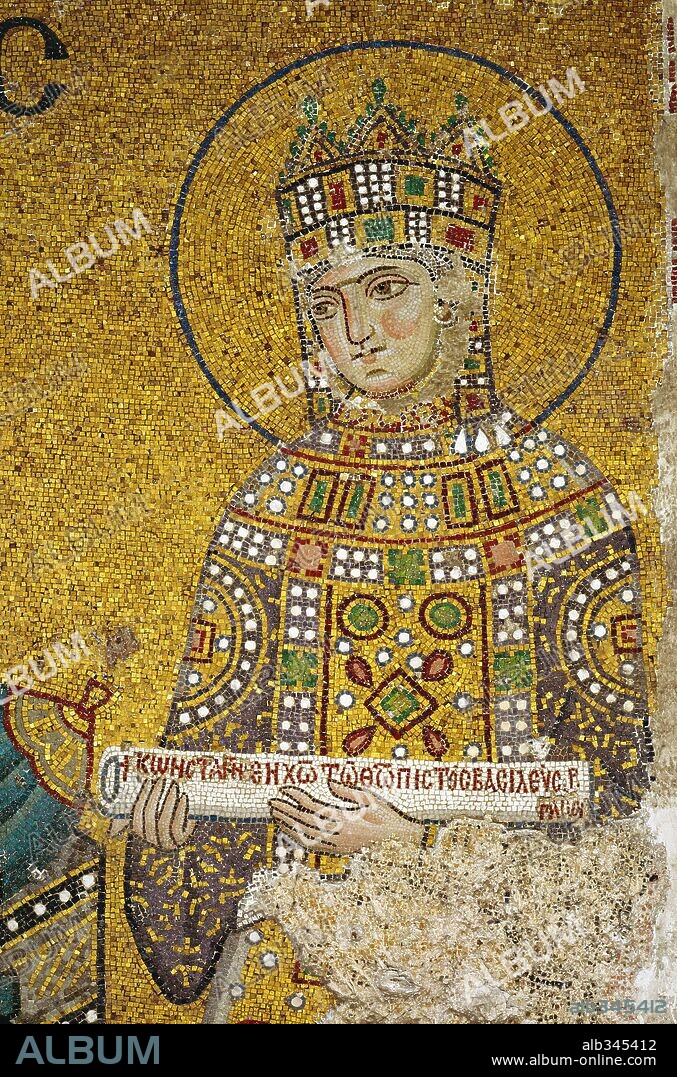 Mosaic Empress Zoe, Byzantine Empire 1042-55. Haghia Sophia, Istanbul.
