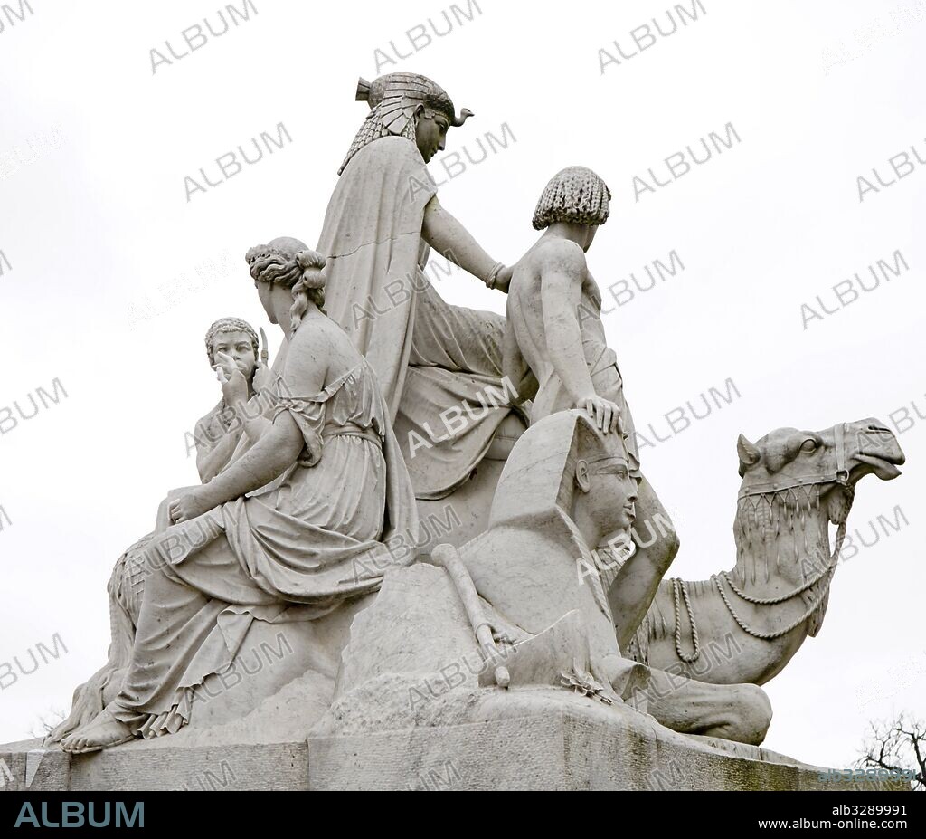 The Albert Memorial in Kensington Gardens, London. Commissioned by Queen Victoria in memory of her beloved husband, Prince Albert who died of typhoid in 1861. The memorial was designed by Sir George Gilbert Scott in the Gothic Revival style. Opened in July 1872 by Queen Victoria.