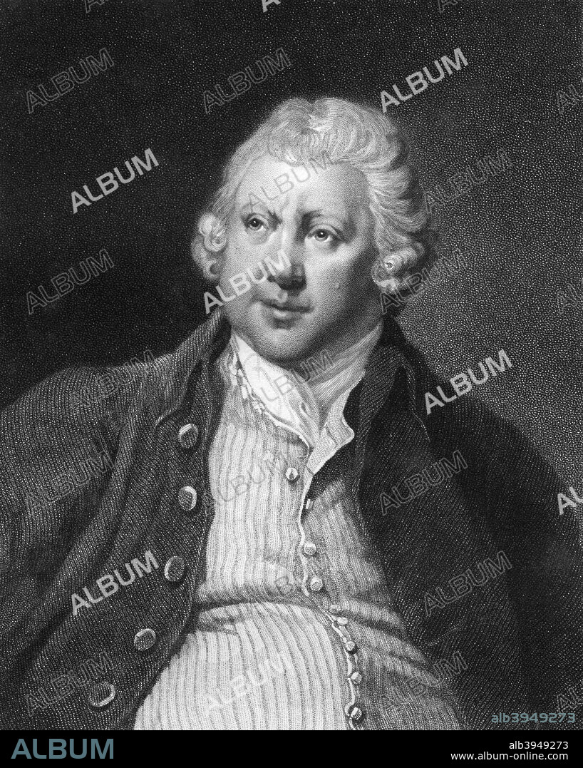 Richard Arkwright, 18th century British industrialist and inventor, (1836).  Arkwright (1732-1792) was the inventor of textile manufacturing machinery which included the first practical means of mechanical spinning using rollers. The invention of the spinning machine revolutionised the production of yarn and led to rapid mechanisation of textile manufacturing throughout Britain. It also made Arkwright a very wealthy man.