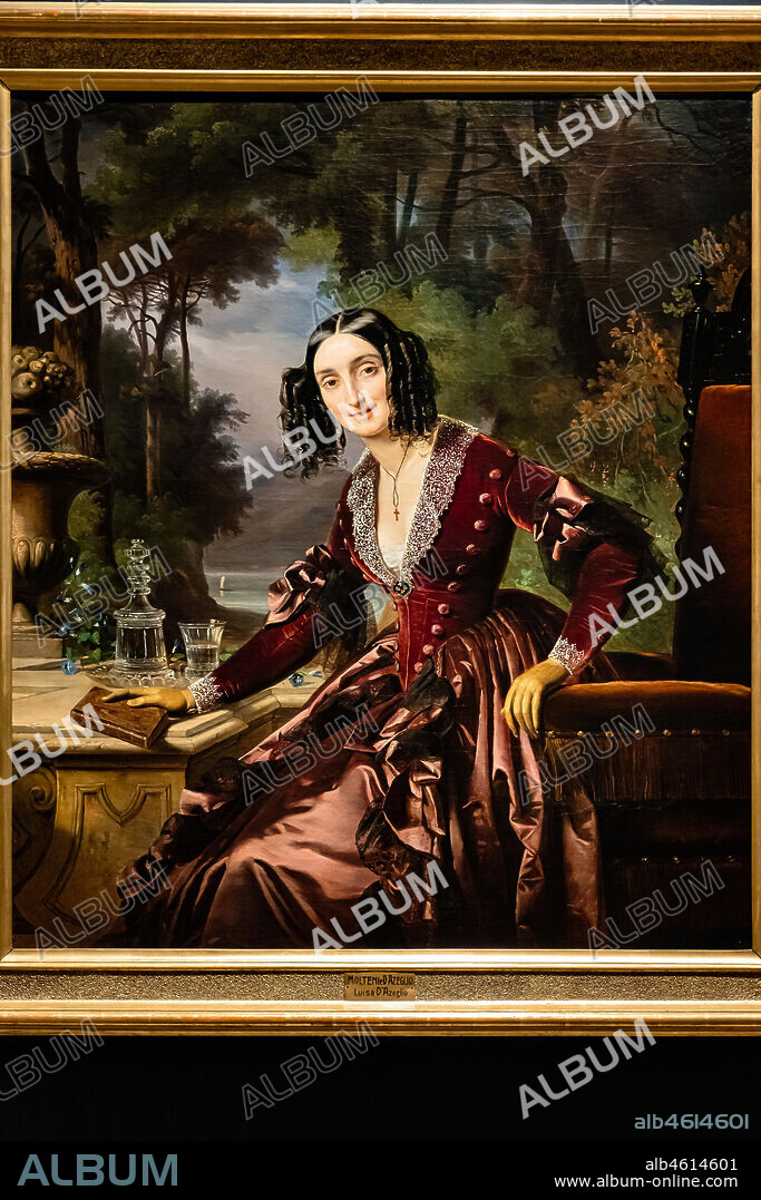 Giuseppe Molteni, Massimo D'Azeglio: "Portrait of Luisa D'Azeglio Blondel Maumary", oil painting, 1841.