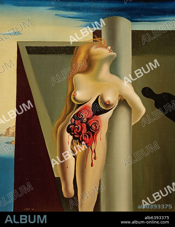 SALVADOR DALÍ. Dali, Salvador 1904-1989. "Les Roses sanglantes", 1930. Huile sur toile, 75 × 64 cm. Coll. privée.