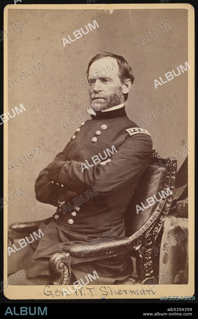 Portrait of General William Tecumseh Sherman (1820-1891), Before 1891. In uniform.