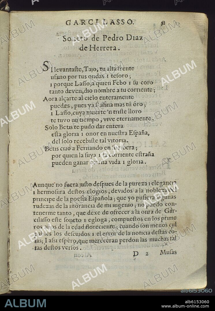 DIAZ PEDRO. VIDA DE GARCILASO DE LA VEGA.SONETO.