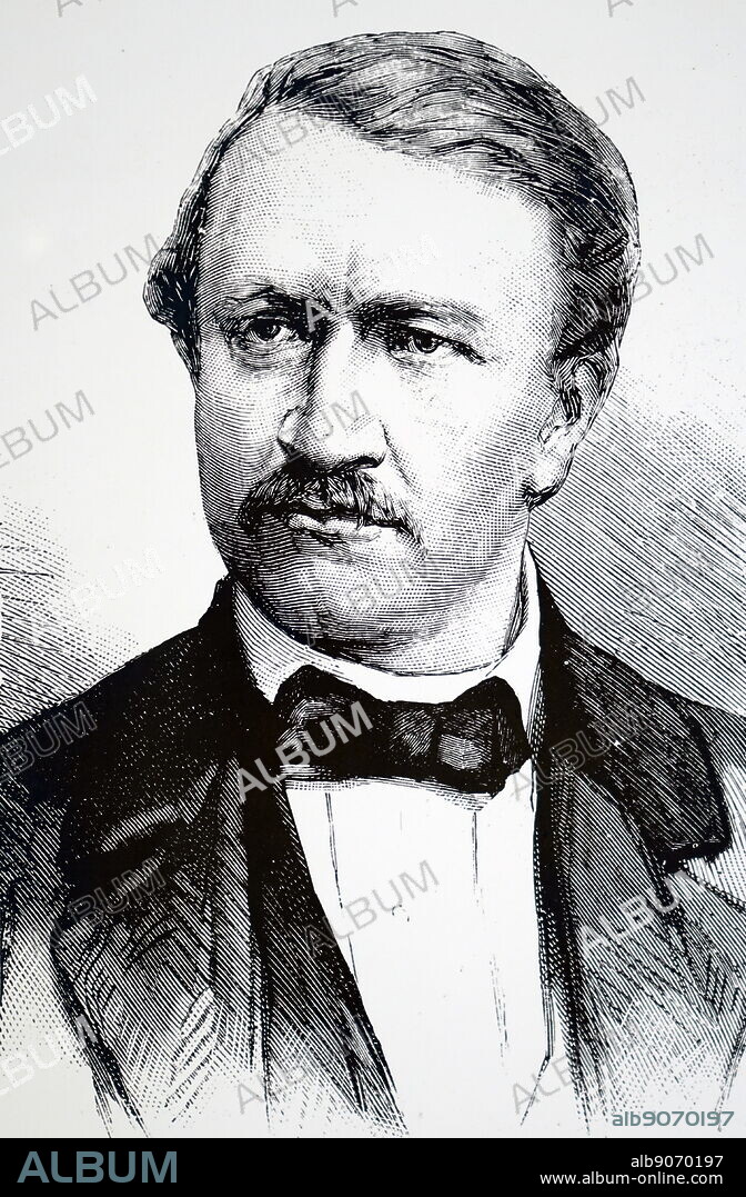 Portrait of Johann Philipp Reis (1834-1874) a self-taught German scientist and inventor. Dated 19th century.