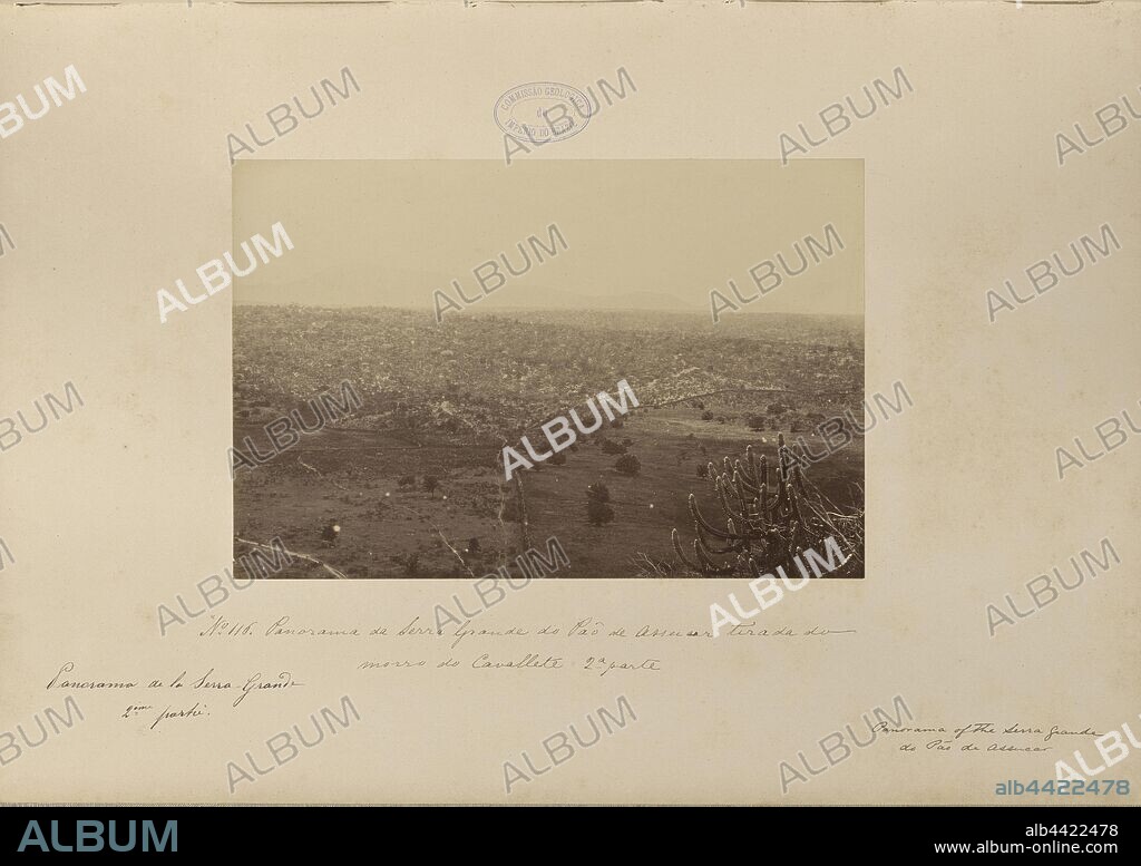 Panorama da Serra Grande do Pão de Assucar tirada do morro do Cavallete - 2a parte, Marc Ferrez (Brazilian, 1843 - 1923), Pão de Açúcar, Alagoas, Brazil, 1875 - 1876, Albumen silver print, 16.1 × 24.3 cm (6 5/16 × 9 9/16 in.).